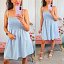 Vestido Vichy Celeste